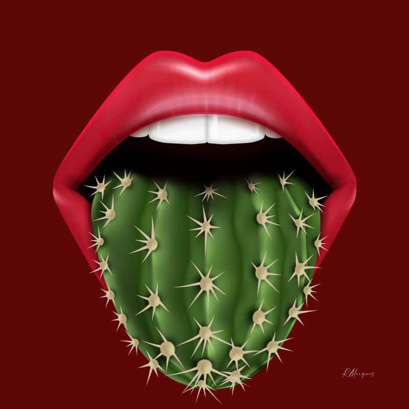 CACTO MOUTH - RED QUADRADO