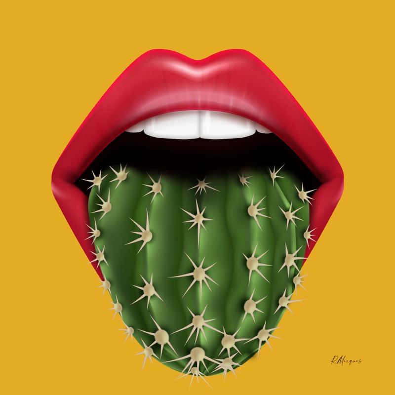 CACTO MOUTH - YELLOW QUADRADO