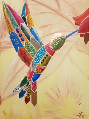 BEIJA-FLOR BEBENDO NÉCTAR