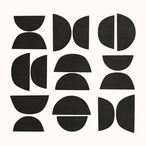 MINIMAL GEOMETIC ART - BLACK AND WHITE 01