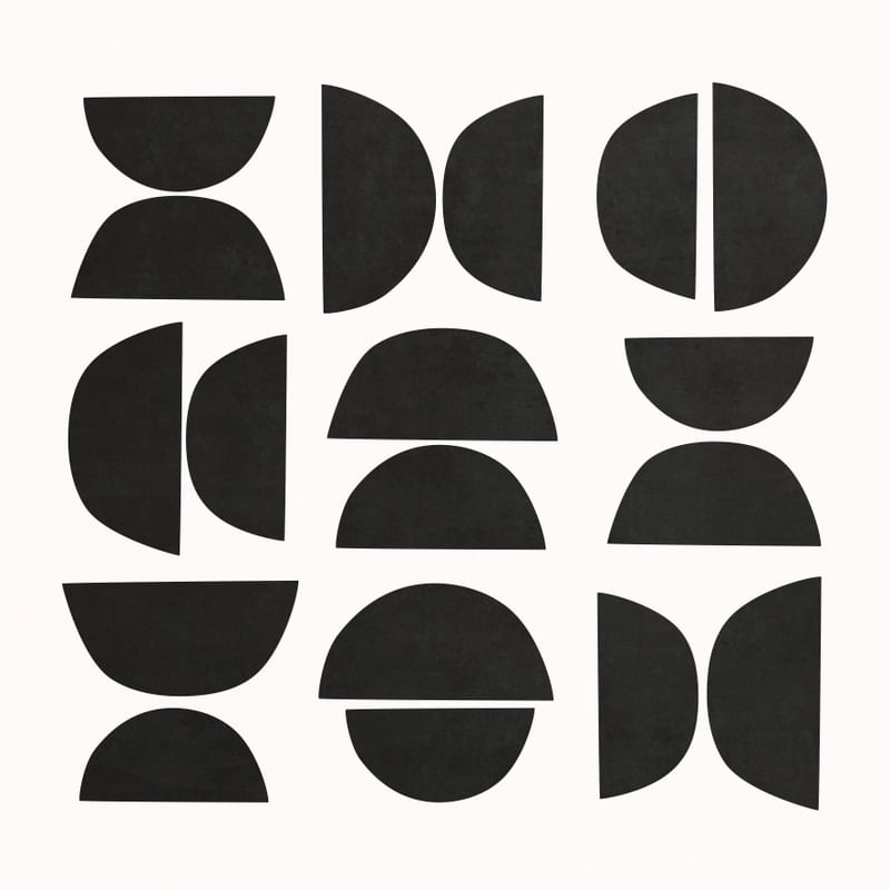 MINIMAL GEOMETIC ART - BLACK AND WHITE 01