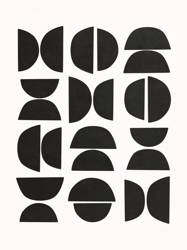 MINIMAL GEOMETIC ART - BLACK AND WHITE 02