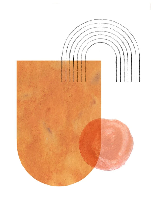 TERRACOTTA ARCH AND WATERCOLOR CIRCLE