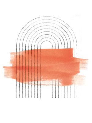 ORANGE BRUSH STROKES AND ARCH