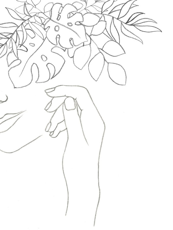 MINIMAL FLOWER WOMAN