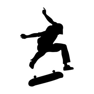 SKATE SILHUETA PRETA _ LP