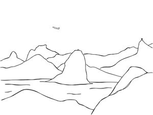 MINIMAL RIO DE JANEIRO HILLS BW