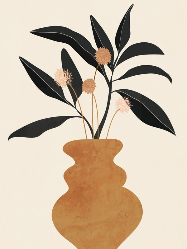MINIMAL ABSTRACT ART VASE PLANT 2