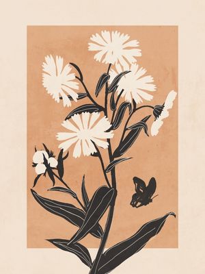 MINIMAL ABSTRACT ART LANDSCAPE FLOWERS 2