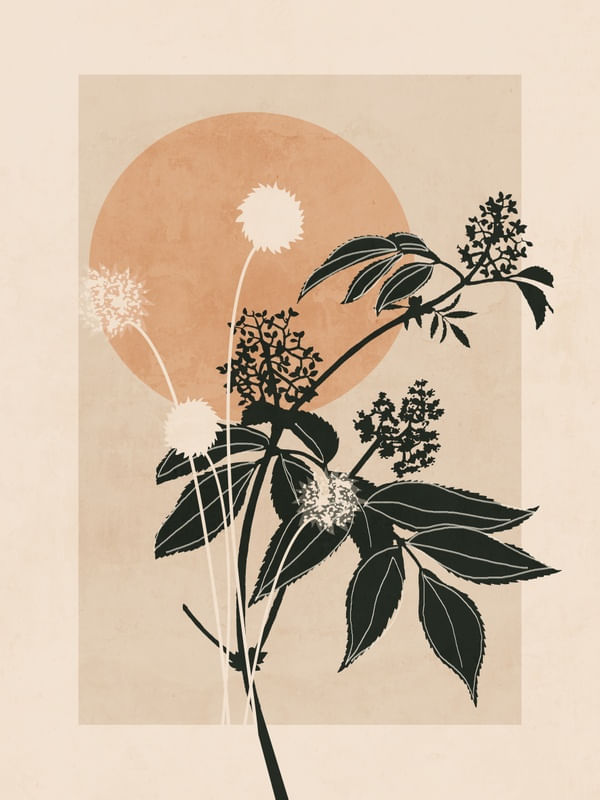 MINIMAL ABSTRACT ART LANDSCAPE PLANT 12