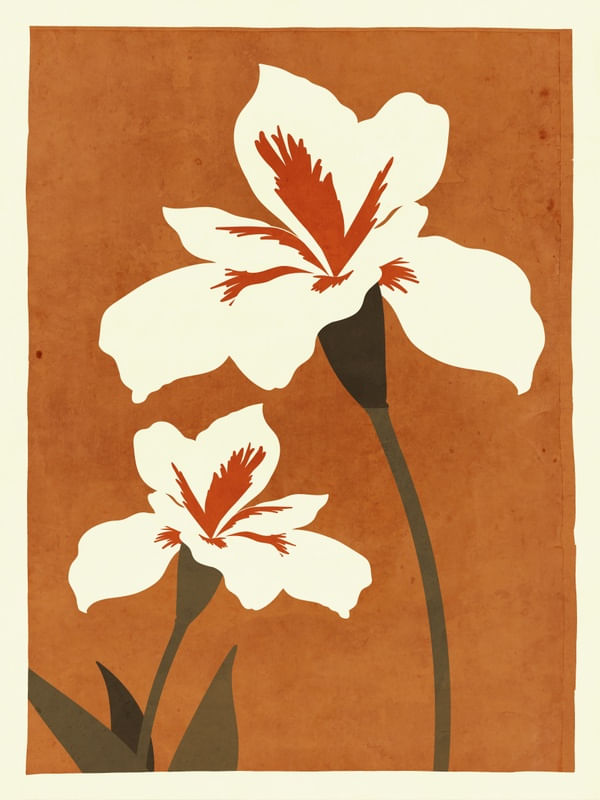 MINIMAL ABSTRACT ART LANDSCAPE FLOWERS 3