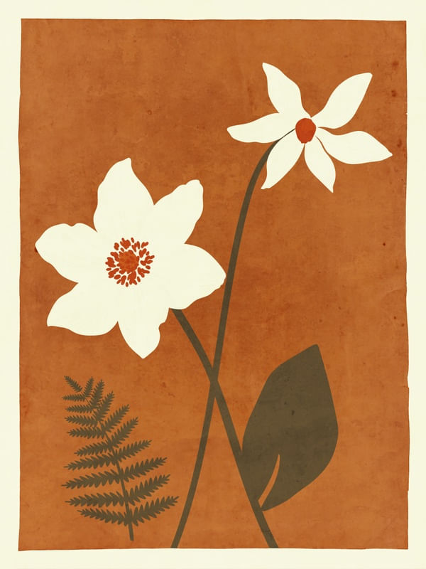 MINIMAL ABSTRACT ART LANDSCAPE FLOWERS 4