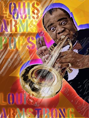 'POPS' | LOUIS ARMSTRONG POP ART PORTRAIT
