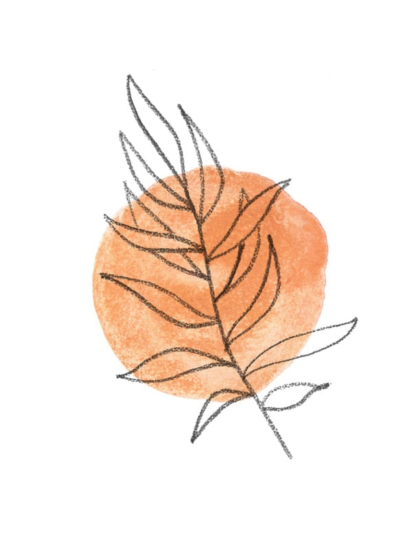 LEAF IN WATERCOLOR
