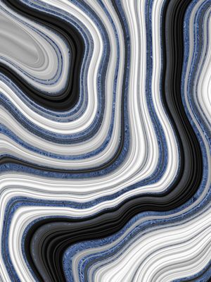 AGATA BLACK, WHITE AND BLUE - 03B2