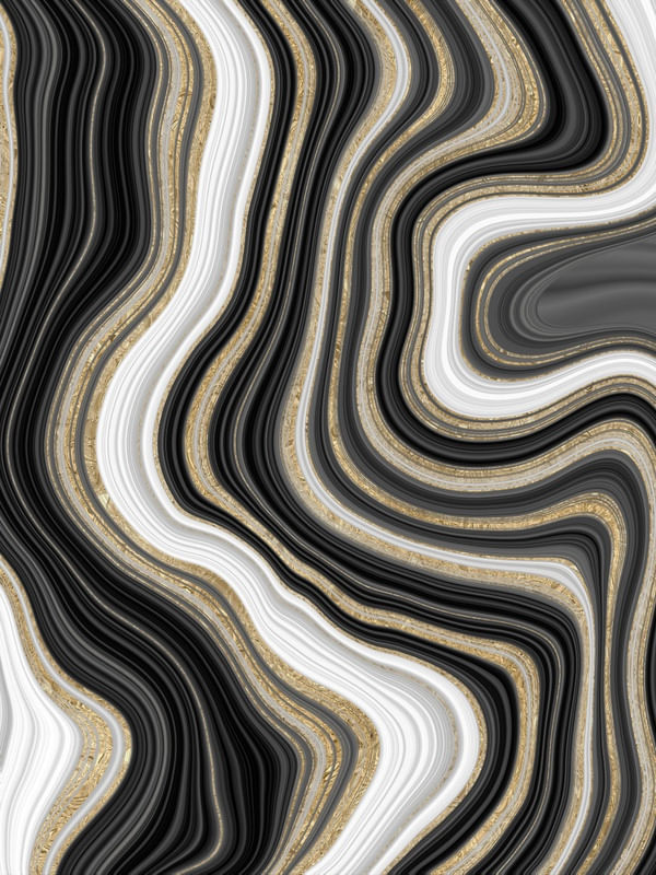 AGATA BLACK, WHITE AND GOLD - 03A2