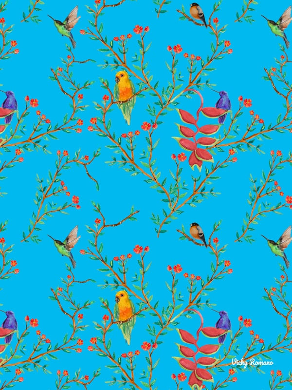 PÁSSAROS FLORESTA AZUL